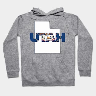 Utah Colored State Letters Hoodie